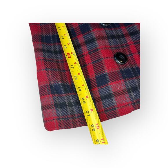 Relativity Retro Y2k Plaid Double Breasted Coat - Picture 3 of 9